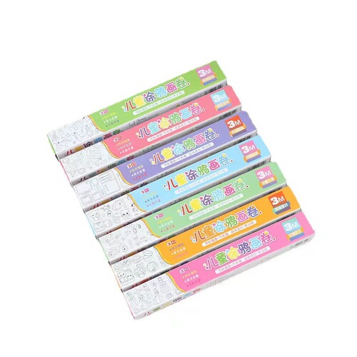Cross-border 3M long children's doodle roll early education intellectual coloring paper thick wall sticker not dirty wall long canvas