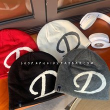 美式中大童复古提花针织帽秋冬保暖防寒登山帽滑雪运动毛线冷帽潮