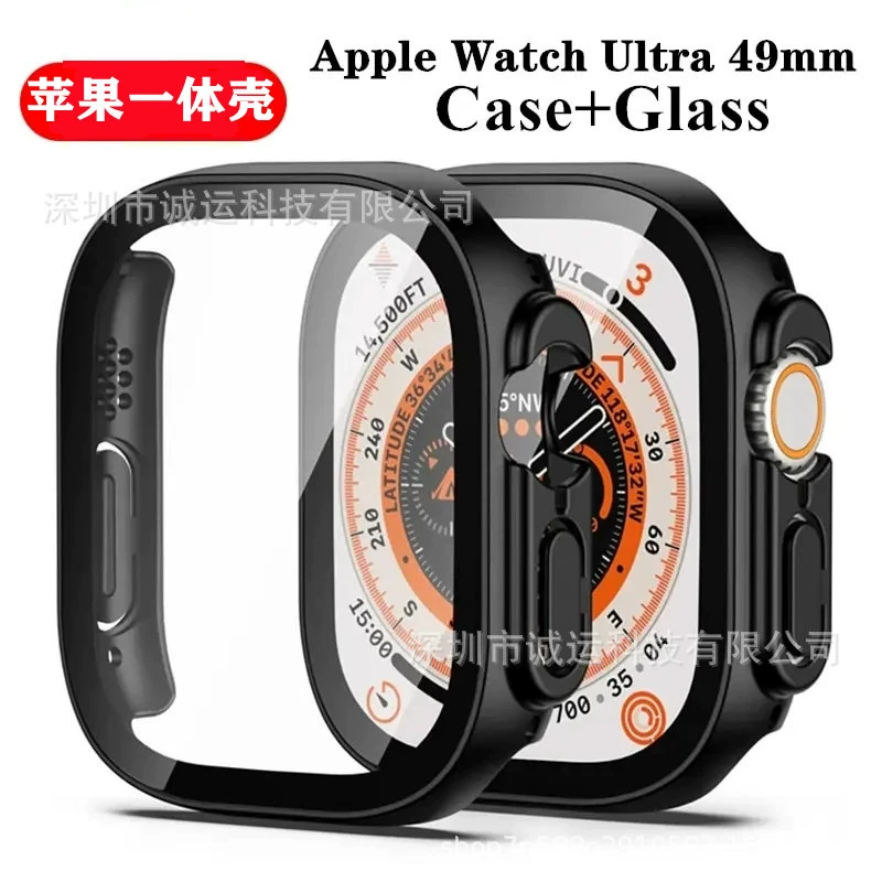 Применимо к корпусу Apple Watch 11 42/46 мм защитная пленка из закалённого пластика, интегрированная серия 10 SE3 защитный чехол