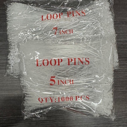子母扣手穿针吊牌挂绳细扎带标签线卡扣衣服装胶针一次性塑料透明
