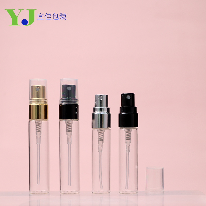小样香水瓶5ml玻璃管6mlk透明喷雾按压玻璃瓶试用装瓶