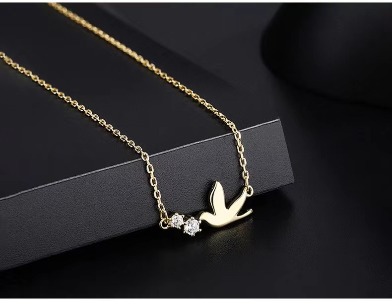 10g Weight 14K Gold Plated Plating Material Zircon Inlay Material Necklace Classification 925 sterling silver Chain Material cable chain Chain Type 1 Piece Quantity Holiday, Daily Occasion 925 Sterling Silver Material Women's Gender Inlay Design IG Style, Cute Style 925 Sterling Silver Zircon Cable Chain Inlay Necklace 5