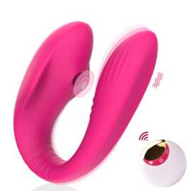 外贸跨境新品男女共用USB充电无线遥控吸吮G点按摩自慰器成人用品