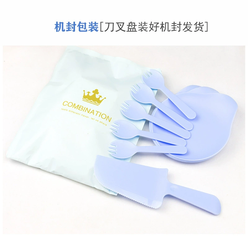 Набор тарелок для торта, одноразовая пластиковая посуда, тарелка с каплями воды, праздничная посуда, независимый бумажный пакет, капли воды