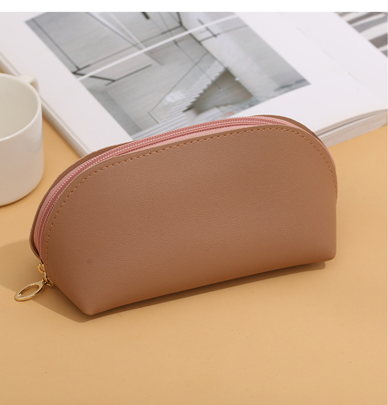 Basic Solid Color PVC Dumpling Shape Makeup Bags display picture 2