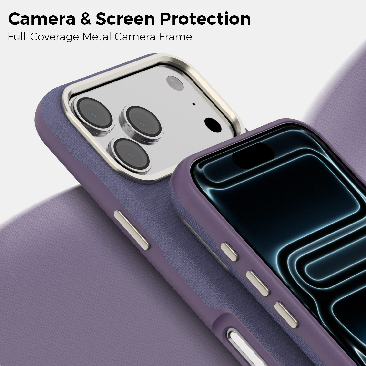 Ốp lưng điện thoại từ tính công nghệ vải dệt cho iPhone 17, 16 Pro Max, 15 — Cam, Xanh dương, Đen, Xanh lá chi tiết 29