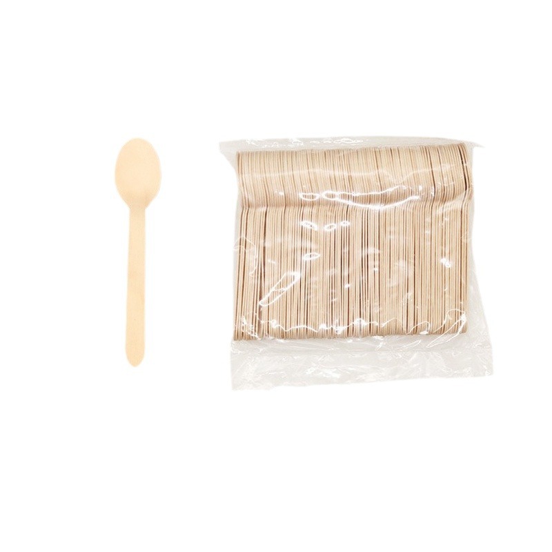 Fábrica de fuente personalizada producción al por mayor cuchara de abedul desechable cuchara de madera cuchara ecológica degradable cuchara
