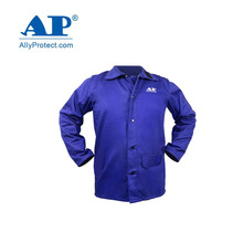 友盟AP-6830藍色防火電焊服阻燃工作服 耐磨絕緣焊接用工裝服上衣
