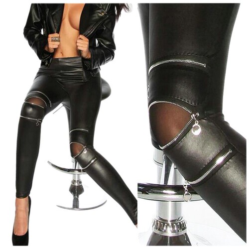 European and American package hip skirt leather skirt OL matt imitation leather sexy high waist knee-length middle skirt European and American women's clothing