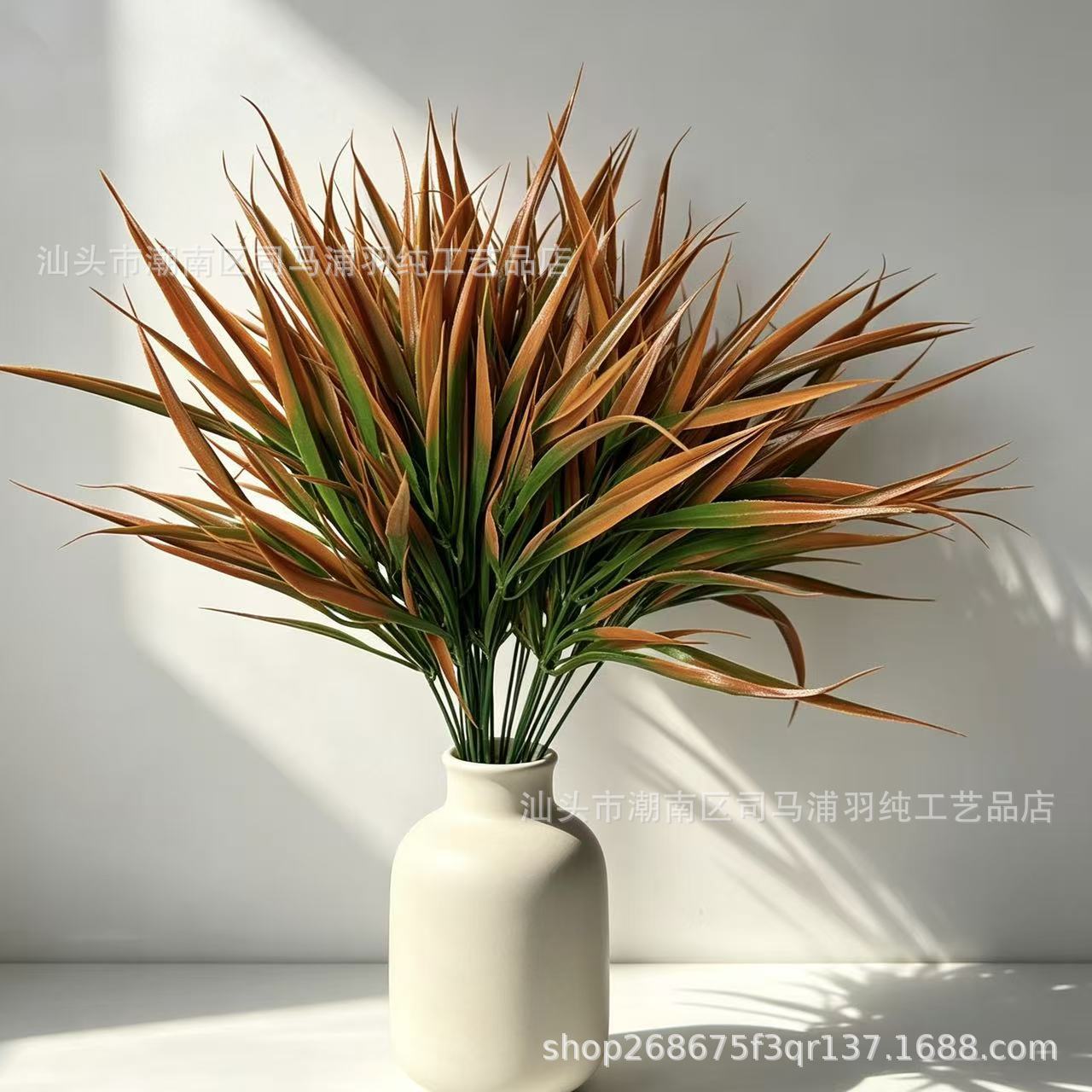 跨境热销仿真花仿真绿植单支剑兰草户外橱窗家居客厅装饰植物墙