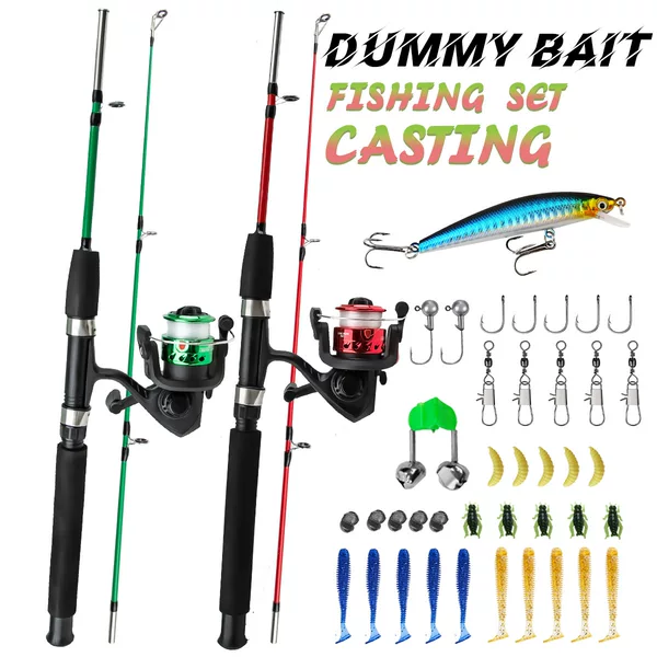 New Cross-Border Lure Fishing Rod for Long-Distance Casting, Suitable for Beginners, Lure Rod Spinning Reel Combo Fishing Rod and Reel Set