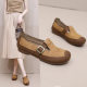 Birkenth Shoes Women's Flat Shoes 2024 Autumn New Soft Sole Mother Shoes Fashionable All-match Casual Shoes Shoes for Women