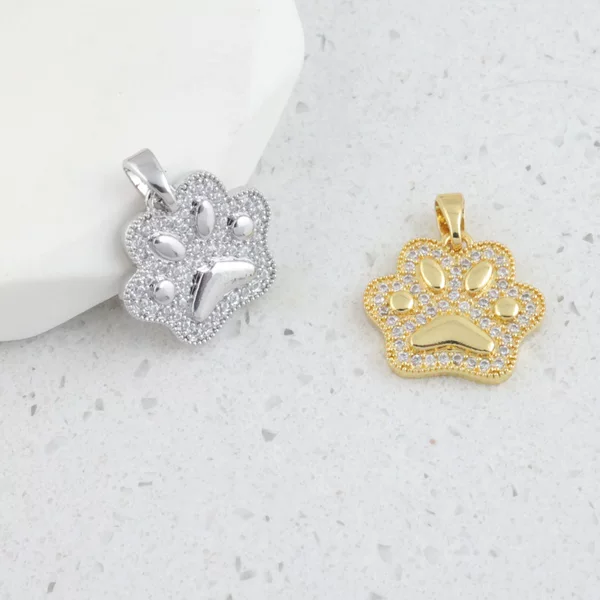 18k real gold plating color retaining cat's claw pendant fashion all-match diy necklace accessories net red temperament pendant single pendant batch
