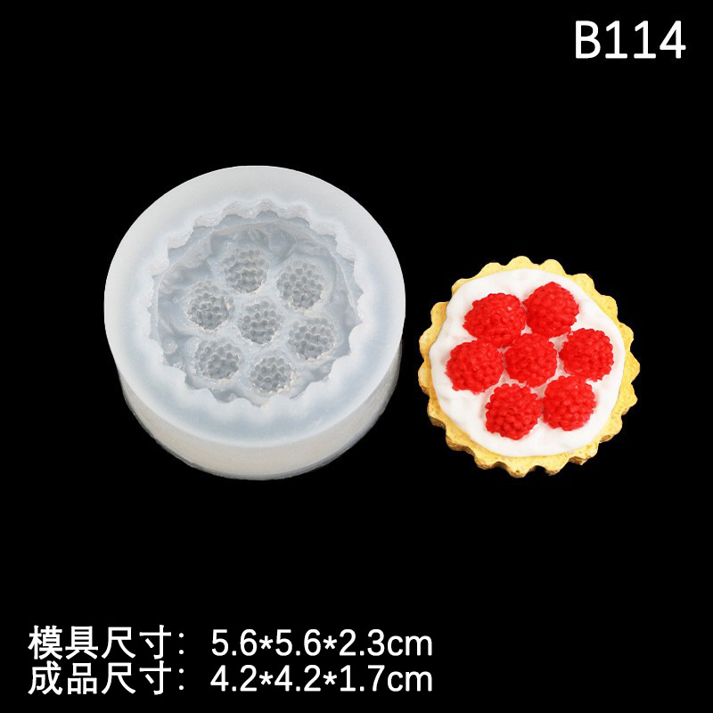 3D Raspberry Pi pellizco le molde de silicona pastel para hornear molde epoxi aromaterapia yeso decoración vela