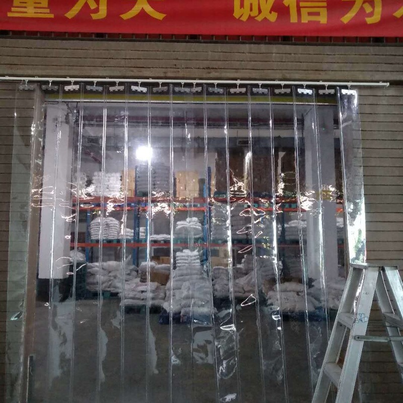 New product push-pull folding transparent partition j soft door curtain Air conditioning door curtain sliding a 1.5mm welded door curtain