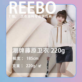 220g潮牌卫衣面料 精梳40支全棉爽滑毛圈 高品质T恤卫衣针织面料