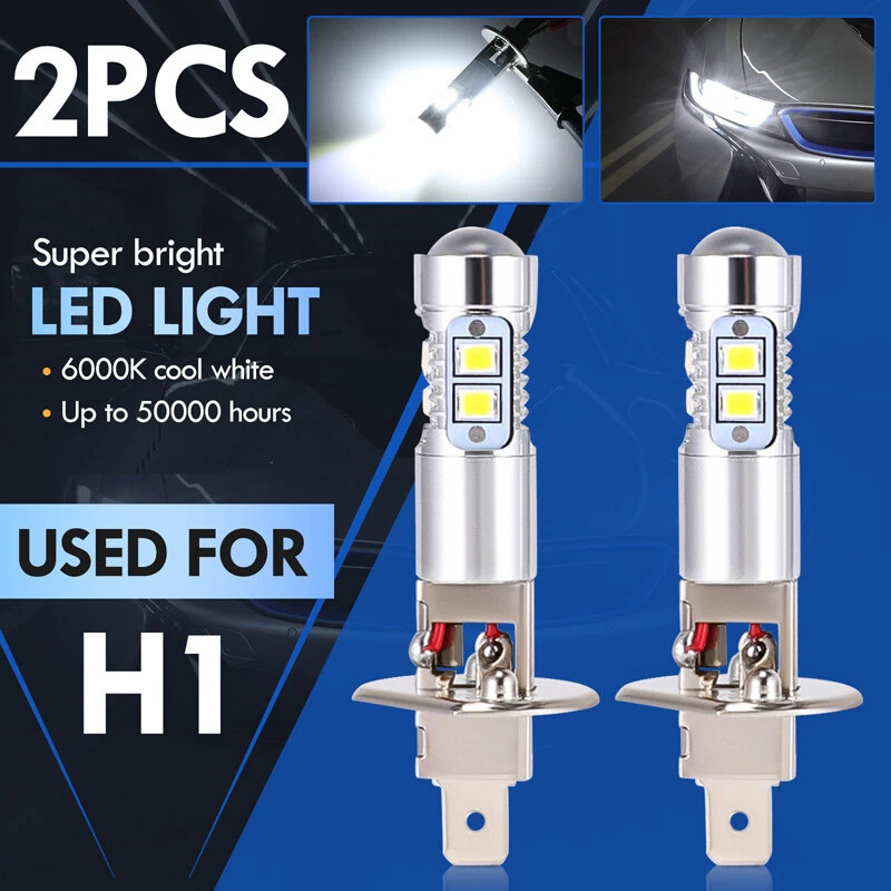 Lámpara de niebla de automóvil H1 10smd 2835 LED lámpara de niebla delantera luz de niebla de resalto decodificada lámpara de automóvil LED H1 image 4