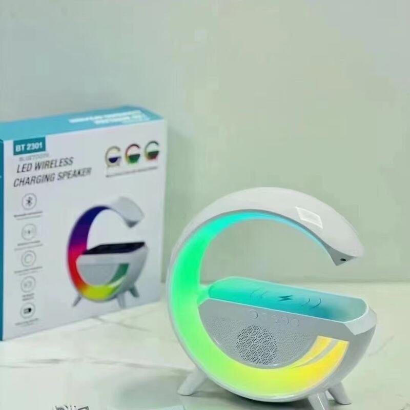 BT-2301 bluetoothワイヤレスオーディオ大Gカラフルな雰囲気ランプ付きワイヤレス充電小夜灯多機能デスクトップUSB|undefined