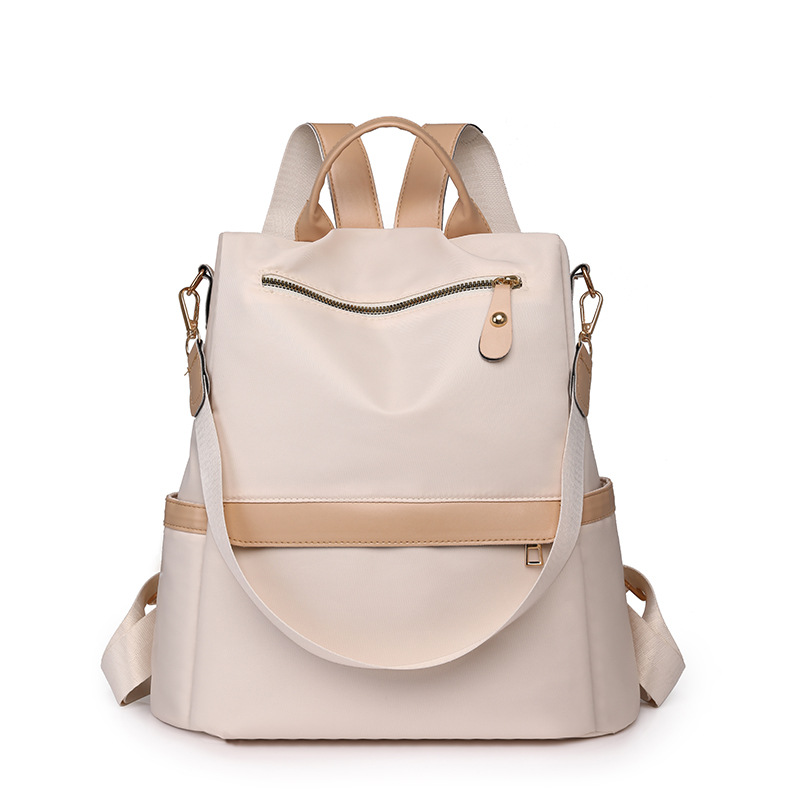 Bolso mujer 2024 nueva mochila de mujer moda contraste color multifunción de doble uso mochila antirrobo mochila de viaje marea