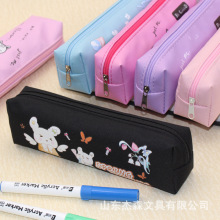 中小学生简约卡通笔袋 单层大容量文具袋 时尚男女文具盒收纳