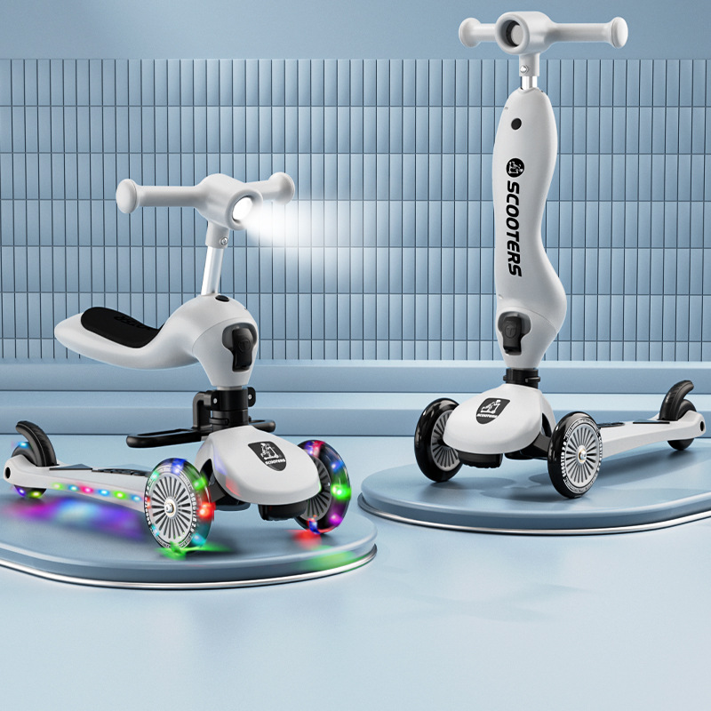 Children's Scooter, Baby Can Sit, Push and Glide, Multifunctional Toy Car for Infants and Young Kidsren, 0-3-6 Years Old Baby Stroller