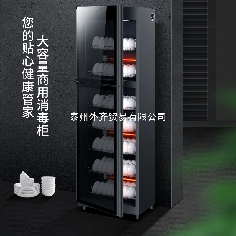 Popular Disinfection Cabinet Commercial Household Large-Capacity Stainless Steel Vertical Double-Door Restaurant Hotel Tableware Disinfection Cupboard