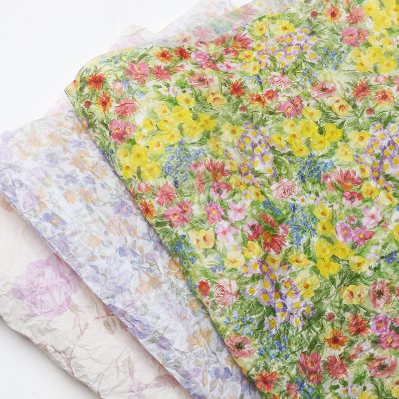 Huaxi pintura al óleo jardín papel de Sydney papel de embalaje de flores papel amasado a mano pequeño regalo floral papel de revestimiento de papel de ramo de bricolaje