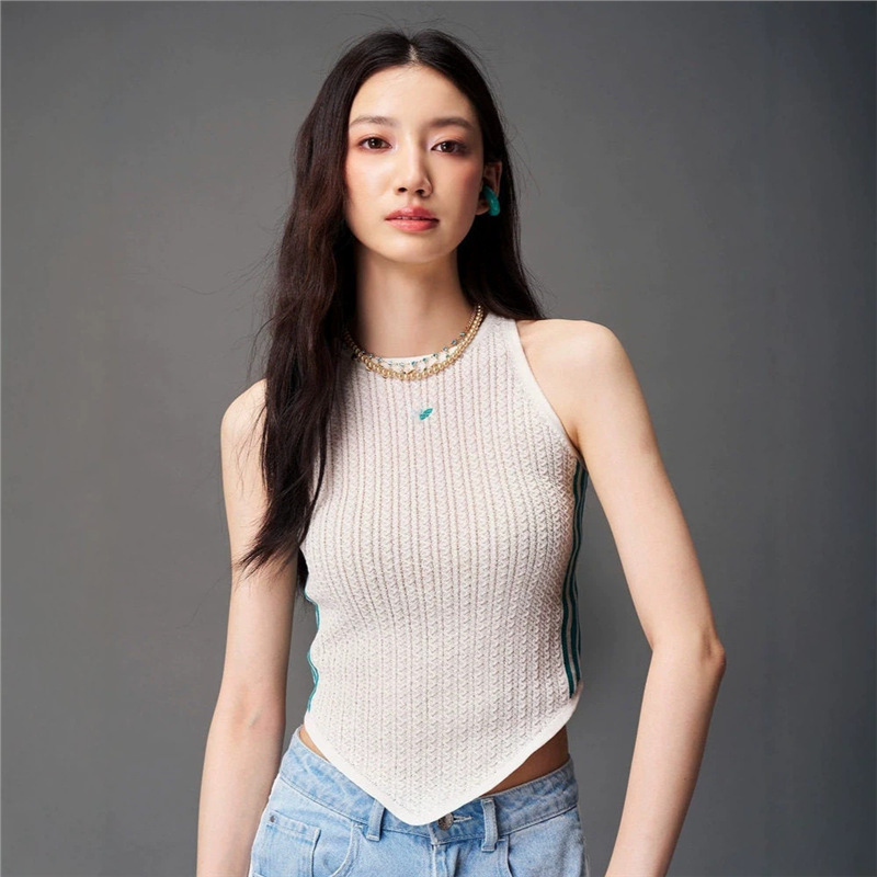 Cross-Border Clover Design Sexy Hollow-Out Top for Women, Can Be Worn Inside or Outside, Irregular Halter Neck Camisole