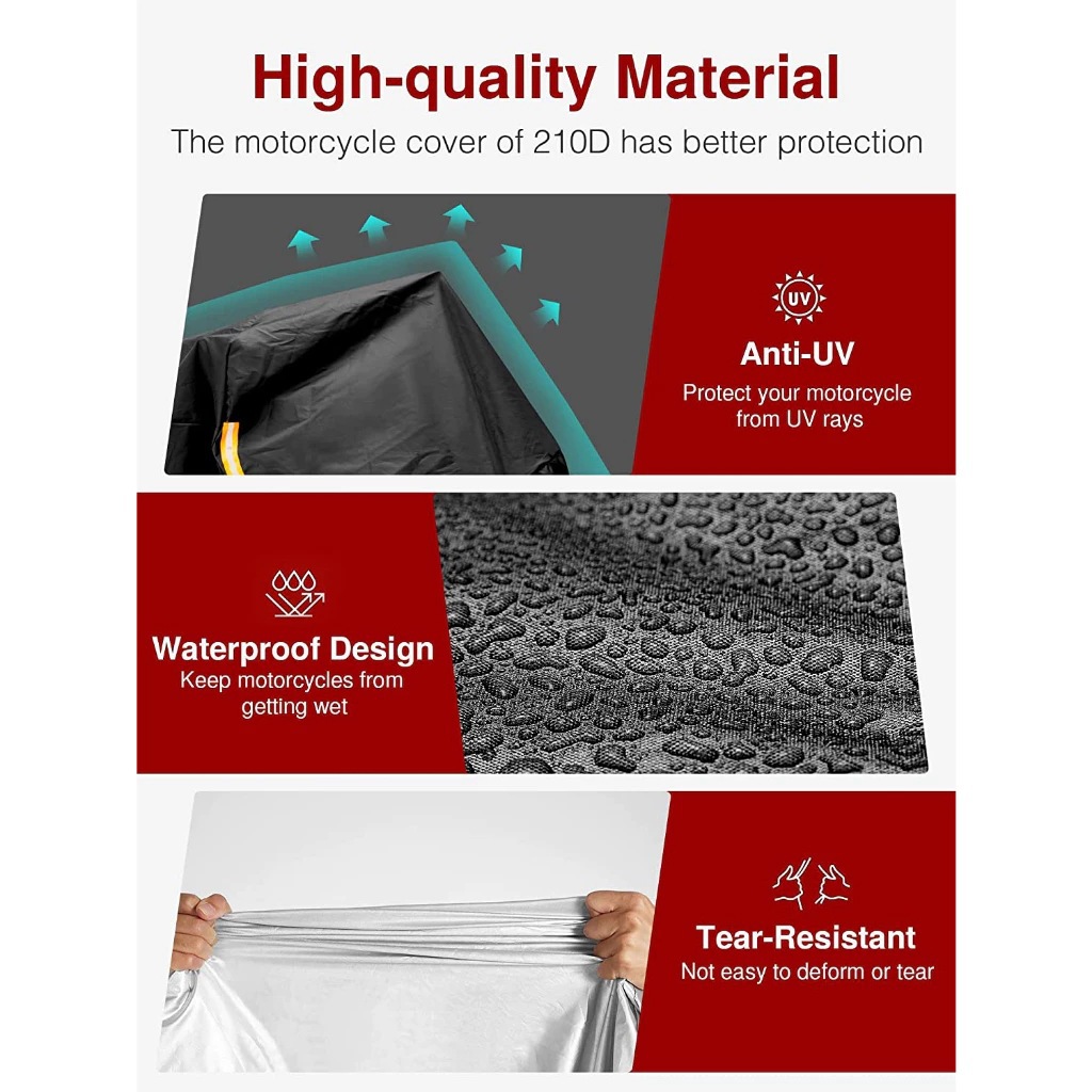 In-Stock Supply of Popular Motorcycle Covers, Rain-Proof, Sun-Proof, Dust-Proof Covers, Thickened Electric Vehicle Covers, Full Vehicle Sun Protection Covers