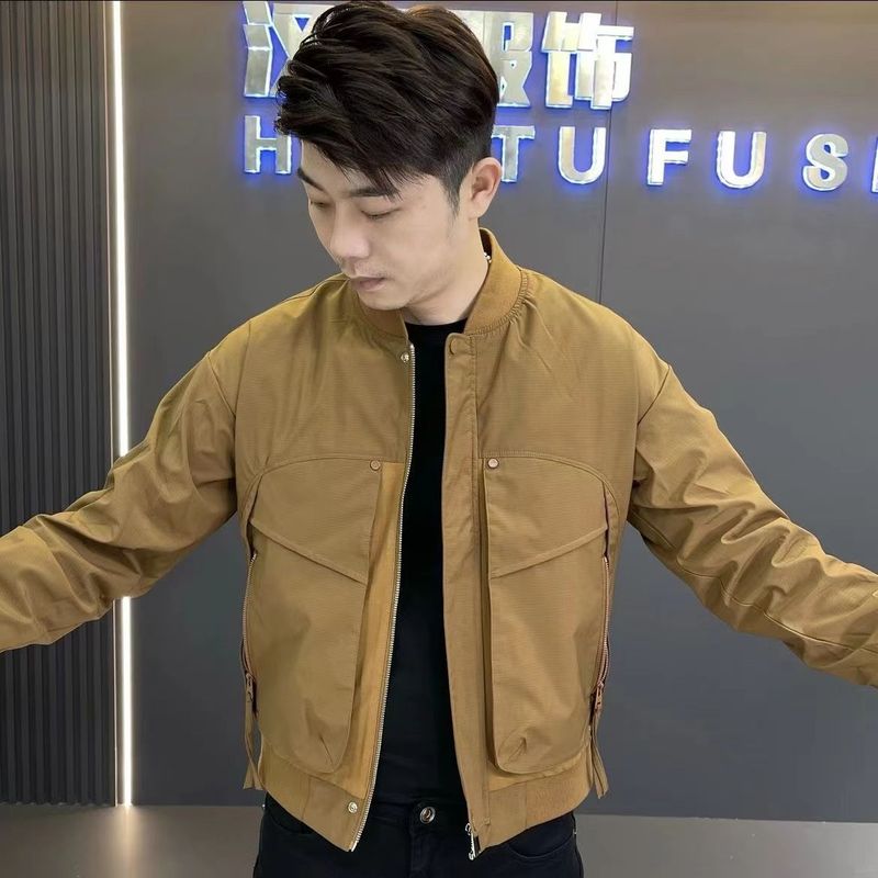 名图服饰秋季新款休闲修身简约百搭立领修身男士夹克简约百搭8816|undefined