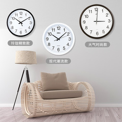 9005得力掛鍾 30cm 辦公牆面家用圓鍾12寸創意大氣北歐石英鐘