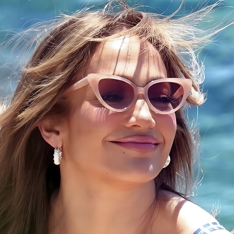 28g Weight Full Frame Glasses Structure Sunglasses Classification PC, UV400 Protection Lens Material Cat Eye Glasses Style Holiday, Travel Occasion Solid Color Pattern All Seasons Season Women's Gender Streetwear Style Streetwear Solid Color PC UV400 Protection Cat Eye Full Frame Women's Sunglasses 3
