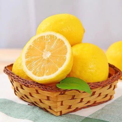 lemon Anyue Yellow Lemon fresh fruit Thin Now pick Now send class a Fruit Full container wholesale Flood damage