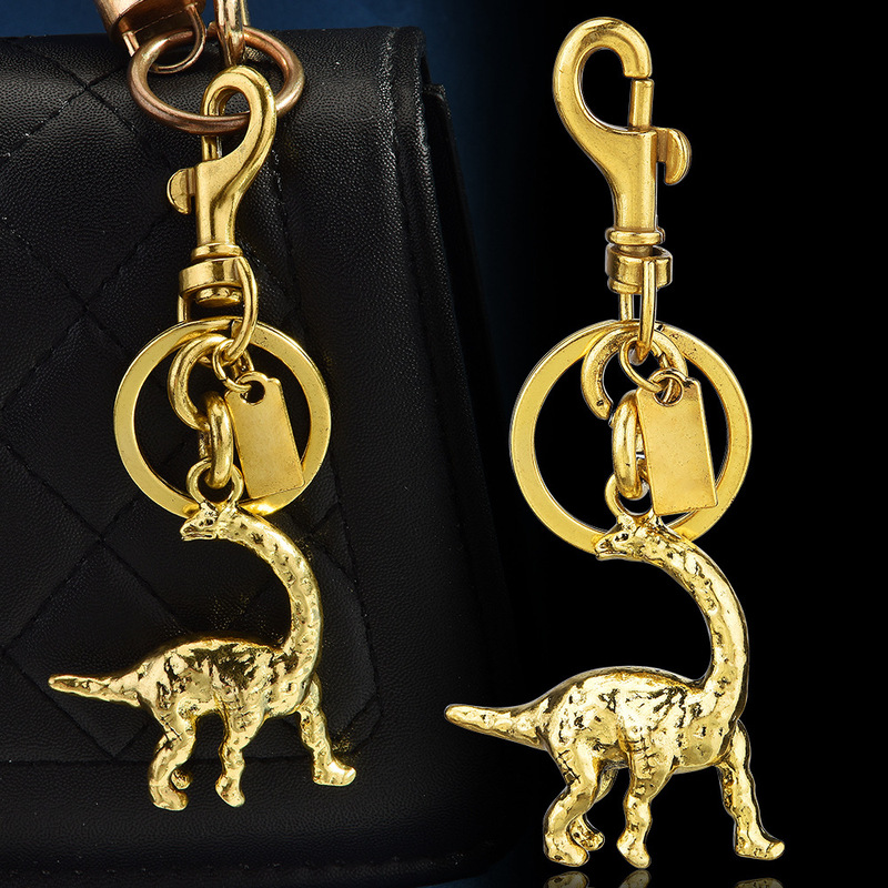 Cross-border Alloy Flamingo Pendant Cute Cartoon Big Dinosaur Keychain Advanced Sense Bag Key Chain Pendant