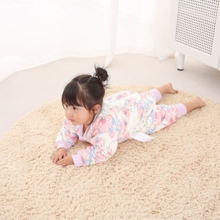 Autumn and winter baby constant temperature split leg sleeping bag baby quilted thickened one-piece pajamas cold-proof kick-proof children sleeping bag