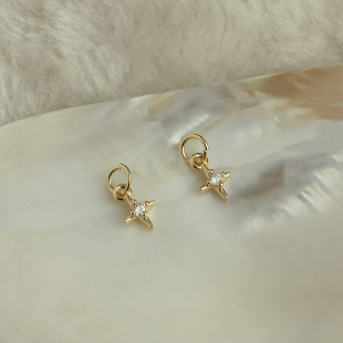 14k����ɫ�ʯʮ�ּܵ��� diy�ֹ��Ʒ��� ��Ȧ����С���ǒ��