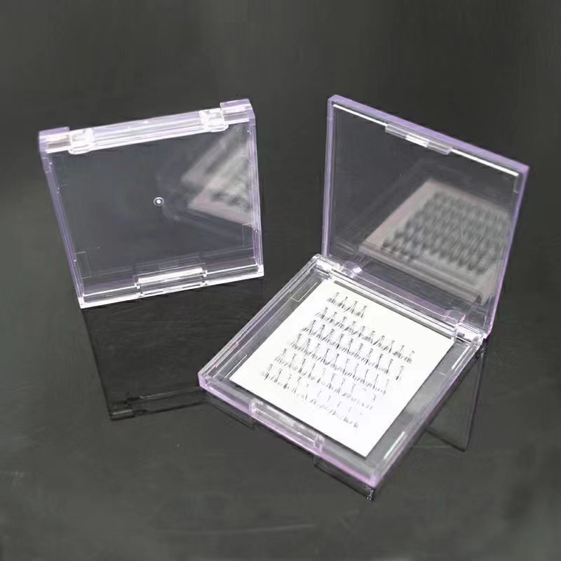 透明正方形假睫毛收纳盒嫁接密排眼睫毛包装盒子塑料假睫毛包装盒