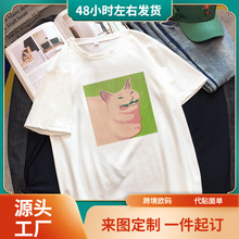 Women T Shirt�ɰ�KAWAIIè��ӡ����������T�� ���� ins����