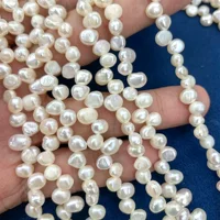 Барокко пресноводный жемчуг 5-6MM Три-семь отверстий двухсторонний жемчуг DIY ожерелье ювелирные аксессуары для ювелирных изделий оптом