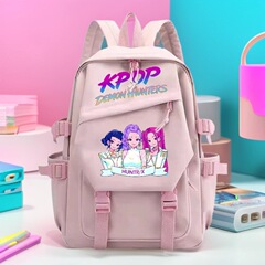 新款猎魔女团卡通印花韩版双肩包小学生中学生书包背包