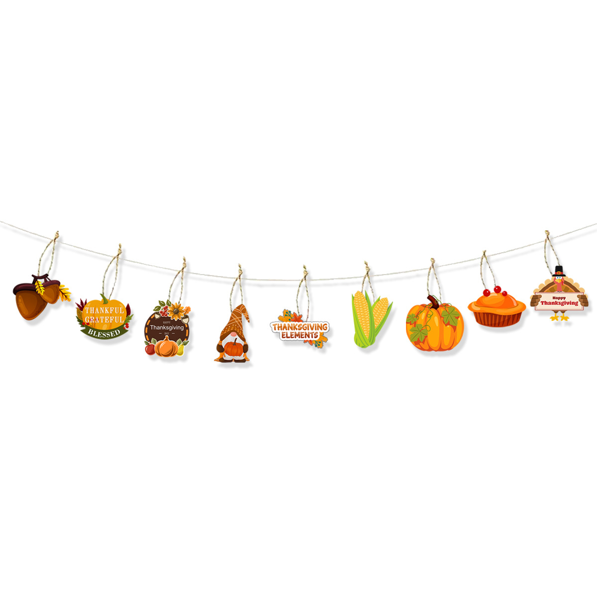 Thanksgiving Deko Kürbis Truthahn Seil Anhänger Herbst Wohndeko Anhänger_voghion.com