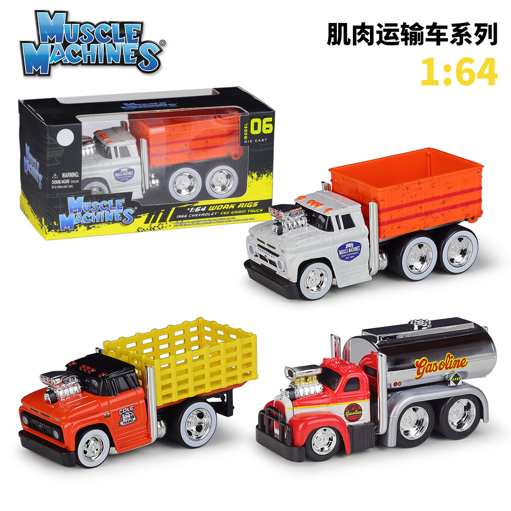 US Chi Tu Muscle Transports1:64 Muscle Transporter Oil Tank Truck Simulation Alloy Car Model
