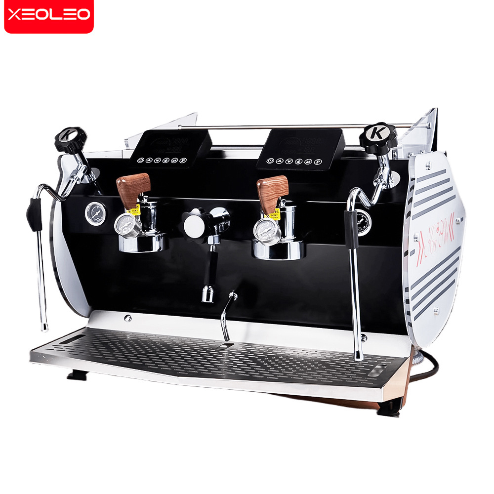 Cafetera semiautomática Wasp KS707, máquina de café expreso de doble cabezal, controlada electrónicamente, cafetería especial importada de Italia