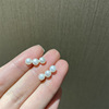 Fresh small design advanced earrings from pearl, french style, 2023 collection, high-quality style