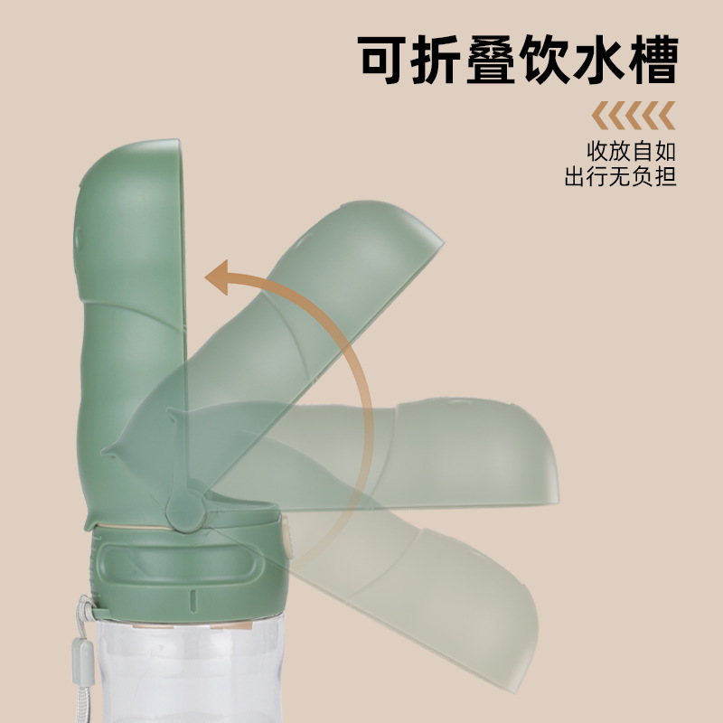Nuevos utensilios para comer al aire libre para mascotas, vasos para beber para perros portátiles plegables, dispensador de agua integrado con comida para perros segmentada