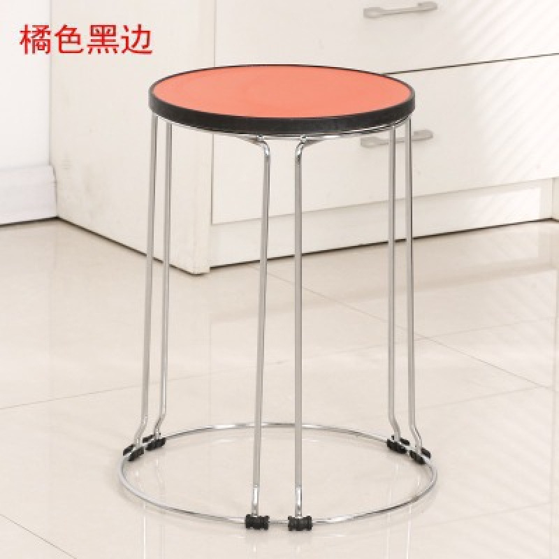 铁凉凳子加厚钢管三脚折叠圆凳家用成人板凳饭馆餐厅凳圆凳子|undefined