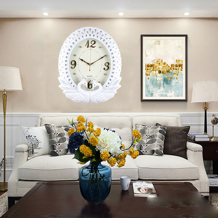 Reloj de pared de estilo europeo Peacock sala de estar reloj de arte creativo moda silenciosa relojes de pared nórdicos relojes de pared domésticos al por mayor