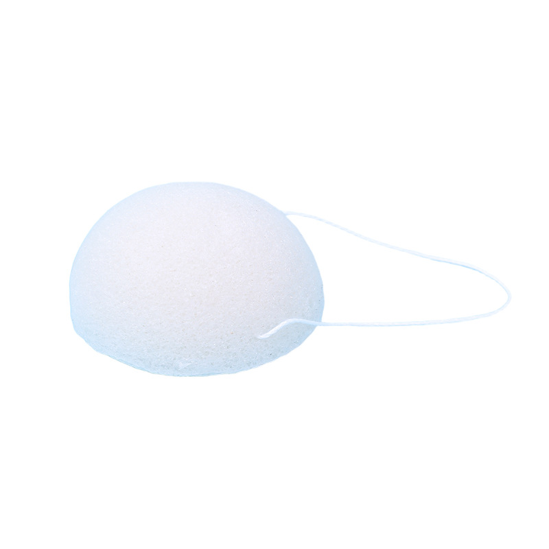 Fábrica personalizada semi-redonda konjac lavado facial bebé super suave no daña la piel lavado esponja de baño al por mayor