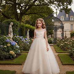 外国貿易の女の子のドレスのスカートのネットの糸の王女のスカートの花のワンピースの花の子供の長いスカートのピアノのショーの服の代理
