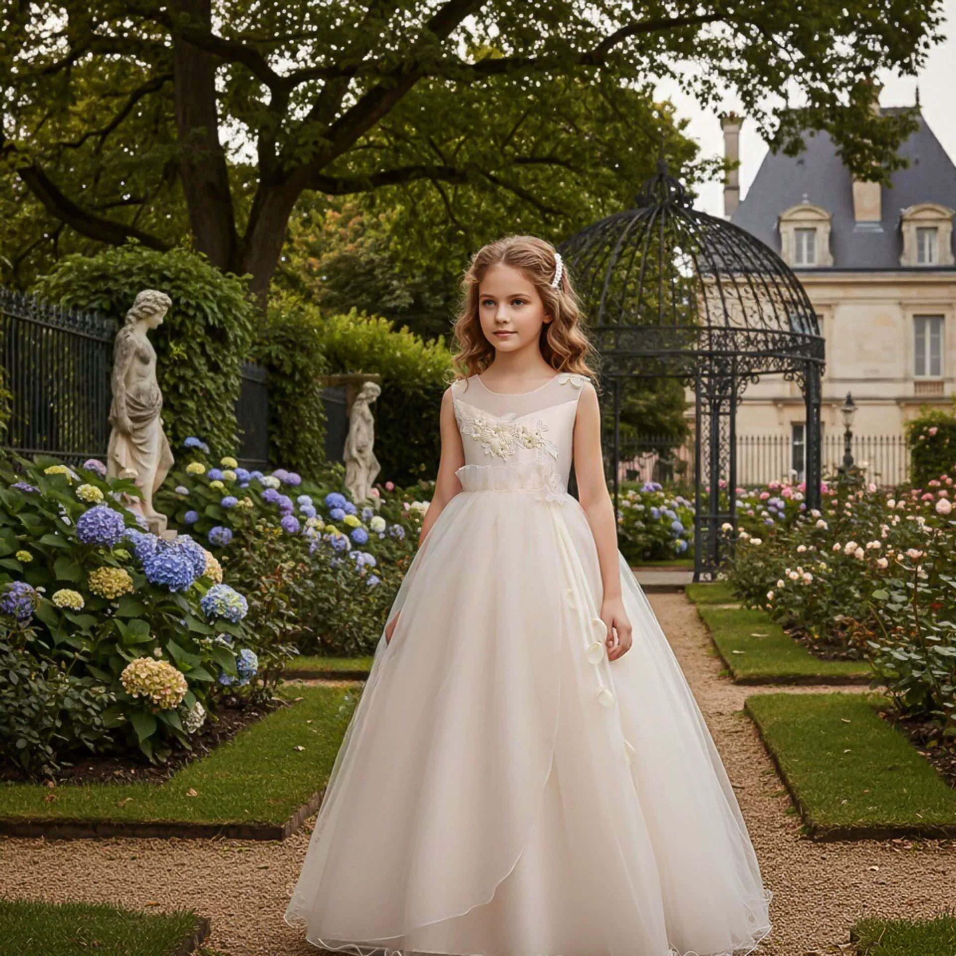 Внешняя торговля девушки платье платье сетка платье платье принцессы цветочное платье цветочное платье